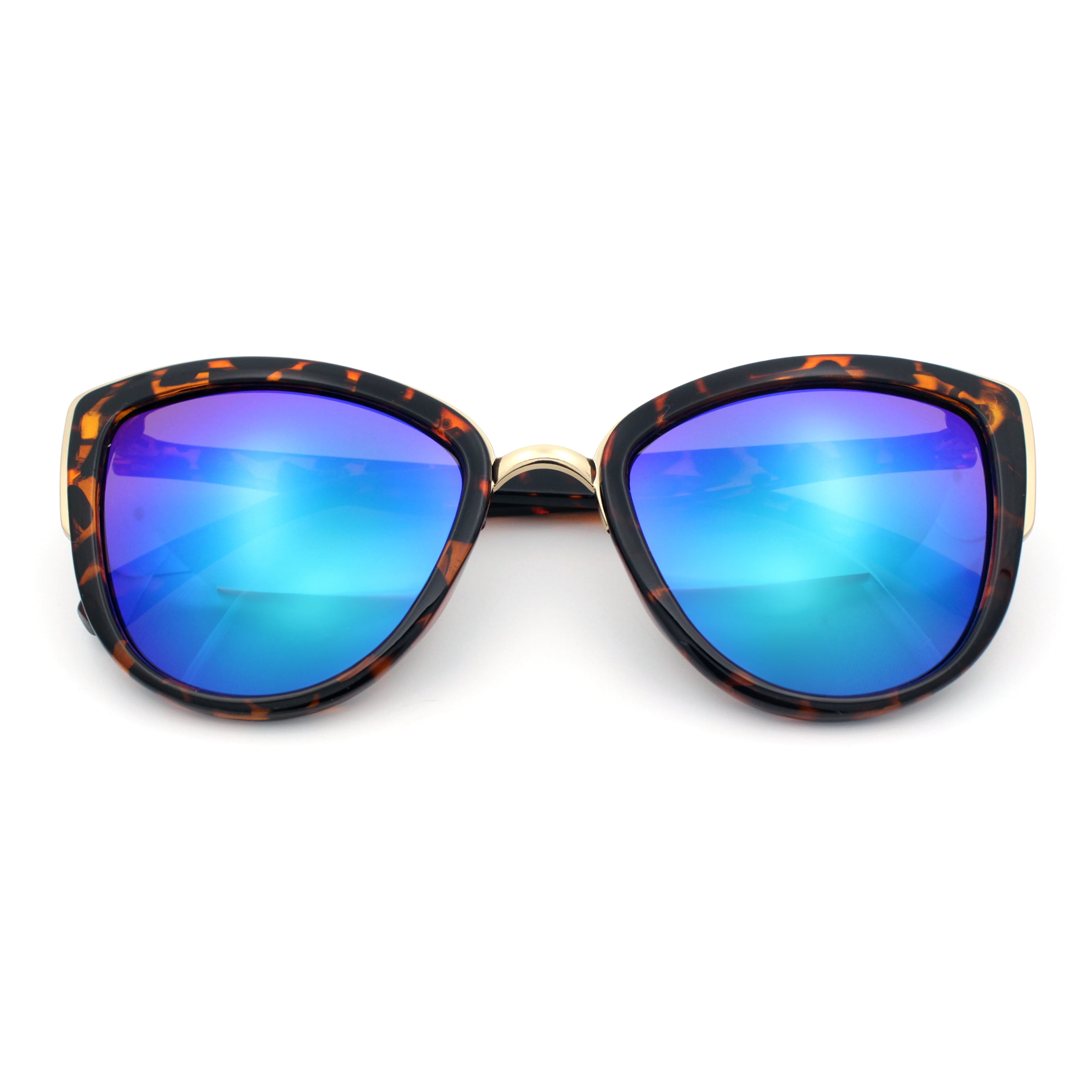 Blue mirrored cat eye sunglasses hotsell
