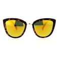 thumbnail image 1 of SA106 Women's Color Mirror Mirrored Lens Oversize Cat Eye Fashion Sunglasses, Orange, 1 of 7