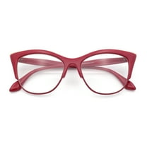 SA106 Women's High Point Squared Cat Eye Reading Glasses, Red, 1 Pair