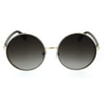 thumbnail image 1 of SA106 Womens Luxury Designer Round Circle Lens Hippie Sunglasses Gold Beige Smoke, 1 of 4