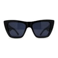 thumbnail image 1 of SA106 Womens Mod Oversize Cat Eye Goth Sunglasses All Black, 1 of 4