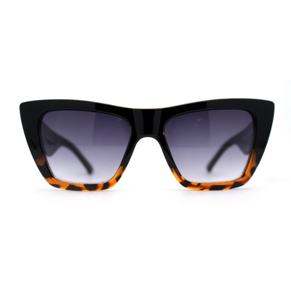 SA106 Womens Mod Oversize Cat Eye Goth Sunglasses Black Tortoise Smoke