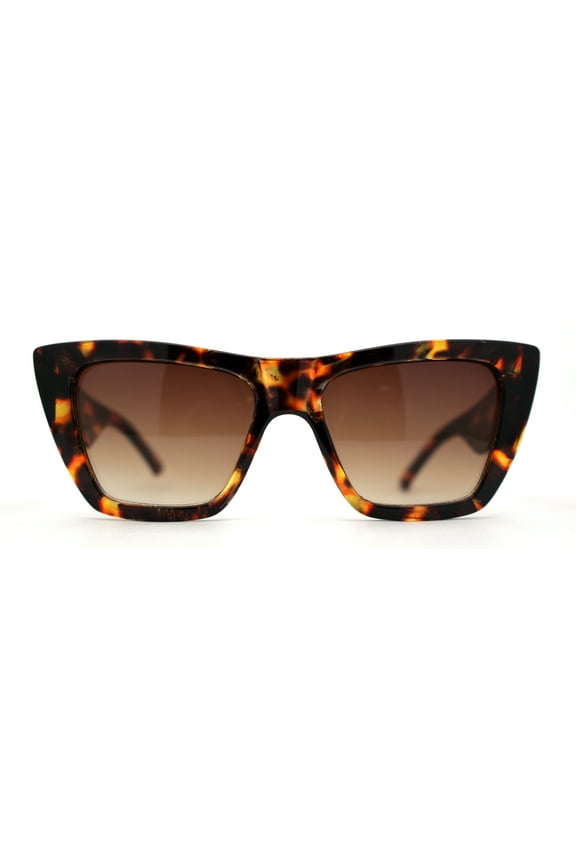 Womens Mod Oversize Cat Eye Goth Sunglasses Tortoise Brown