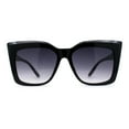 thumbnail image 1 of SA106 Womens Mod Oversized Square Cat Eye Sunglasses Black Smoke, 1 of 4