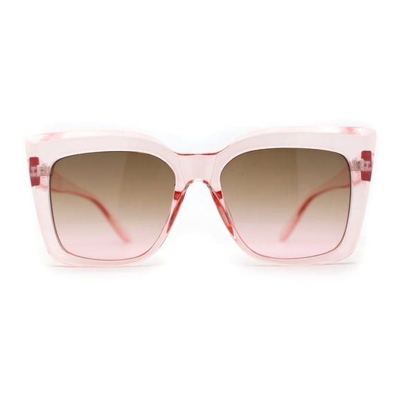SA106 Womens Mod Oversized Square Cat Eye Sunglasses Pink Brown