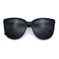 thumbnail image 1 of SA106 Womens Polarized Cat Eye Sunglasses Oversized Fashion Frame UV400 Anti Glare Black Frame - Black Lens, 1 of 6