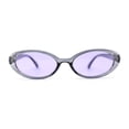 thumbnail image 1 of SA106 Womens Simple Classical Oval Thin Plastic Sunglasses Slate Purple, 1 of 4