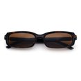 thumbnail image 1 of SA106 Womens Slim Retro Mod Narrow Rectangle Sunglasses Gold-Tone Temple Hinge / Tortoise Frame - Brown Lens, 1 of 7