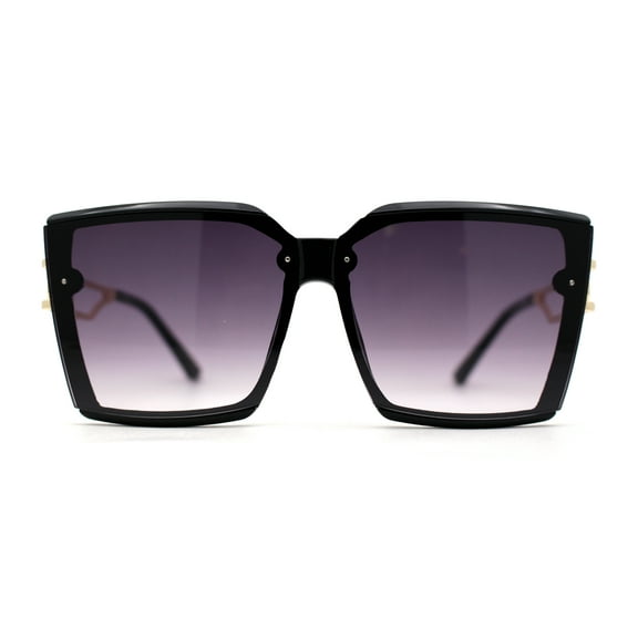 SA106 Womens Squared Butterfly Designer Fashion Sunglasses Black Smoke