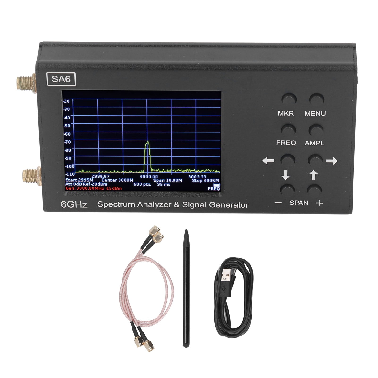 SA6 6G Spectrum Analyzer, 35 to 6200Mhz Portable WIFI Spectrum Analyzer