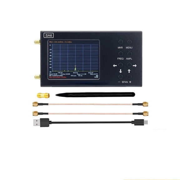 SA6 6GHz Spectrum Analyzer 35-6200MHz Signal Generator Portable 3.2 Inch Touched Screen Multifunctional Wireless Tester LTE GPRS ,Widely Use