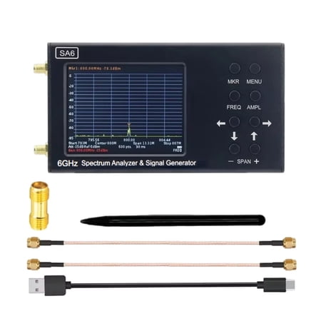 SA6 Portable Spectrum Analyzer and Signal Generator 35-6200Mhz Multi-Function Wireless Signal Tester