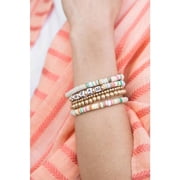 SAACHI DREAM Beaded, Stackable Bracelet Set, Pink, Set Of 5