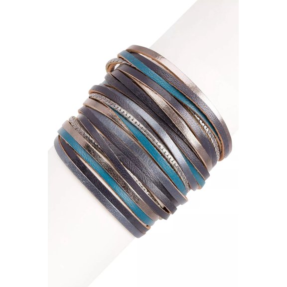 SAACHI On the Line Leather Bracelet