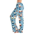 thumbnail image 1 of SAATLERI Christmas Pajamas Pants Women Santa Print Loose Soft Lounge Pants Wide Leg Drawstring Holiday Comfy Pj Bottom with Pockets, 1 of 7