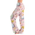 thumbnail image 1 of SAATLERI Easter Pajama Pants for Women Funny Bunny Print Wide Leg Relaxed Fit Cute Sleep Bottoms Easter Lounge Pants, 1 of 4
