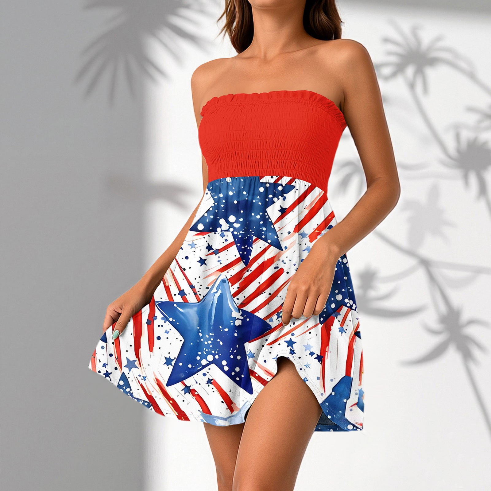 fourth of july dresses for women BAXLIMEK Maxi Women,2025 Summer Trendy American Flag Print Graphic 4Th Dress,Elegant V Neck Short Sleeve Beach Vacation Dress,Flowy Ruched Patriotic Holiday Clothes(A-Blue,XS at Amazon Women's Clothing store Neither pilling and nor fading Hombom 4th of July Dresses