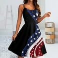 thumbnail image 1 of SAATLERI July 4th Womens Dresses Patriotic Star Striped Dresses A Line Sleeveless USA Flag Beach Punk Evening Party Dress, 1 of 5