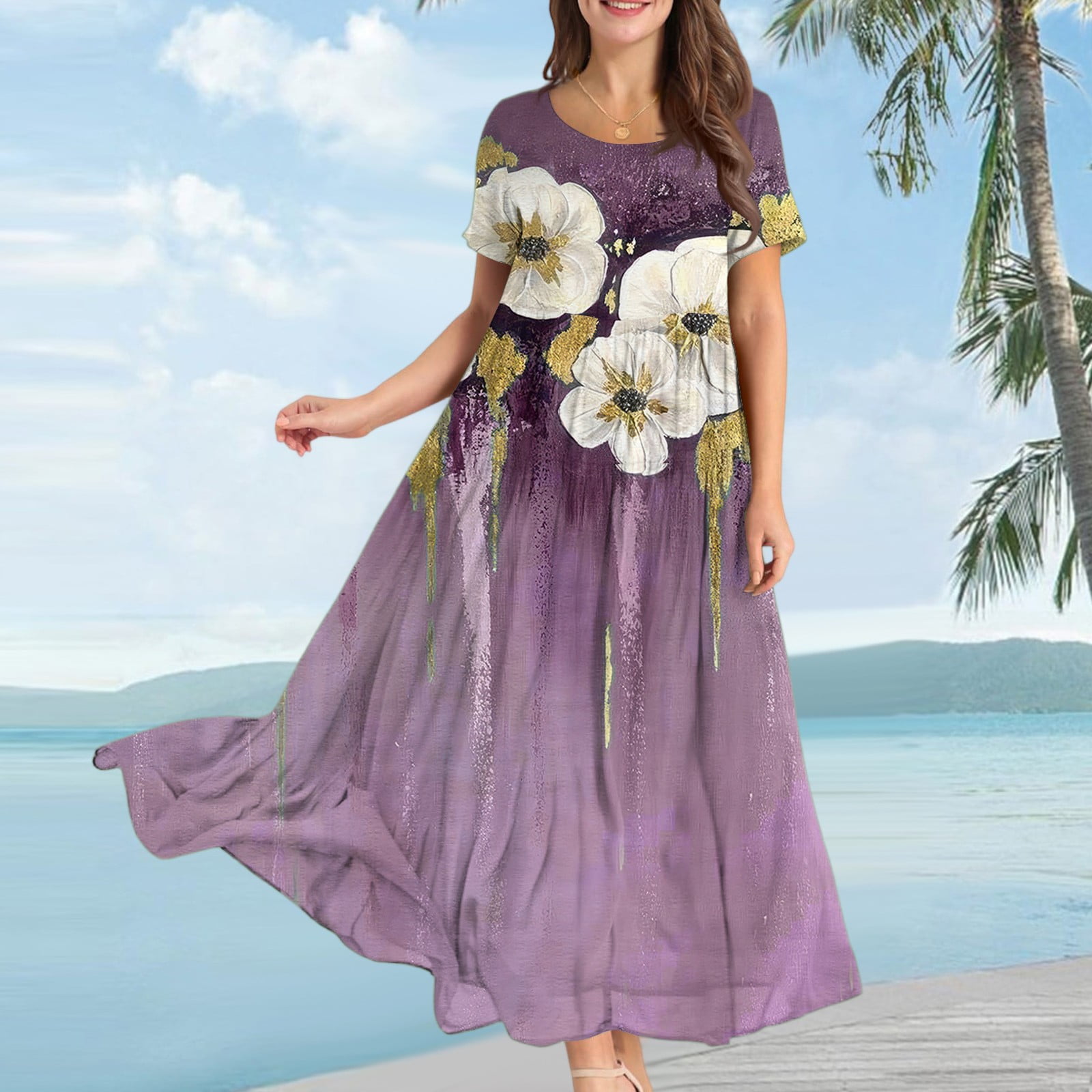 Long Flower Dress Womens Long Floral Wrap Dress Blush Floral Wrap Maxi  Dress Womens Boho