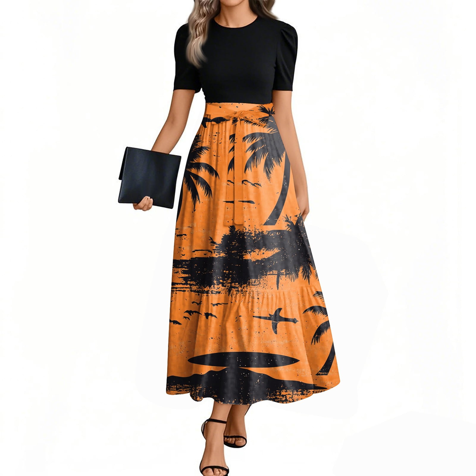 plus size boho maxi dress Plus Size Spaghetti Strap Boho Maxi Dress – SNAG-SHOP main image 1