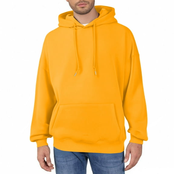 SAATLERI Men's Fashion Hoodie Sherpa Lined Fleece Sweatshirt Long Sleeve Drawstring Relaxed Fit Pullover Tops with Pocket