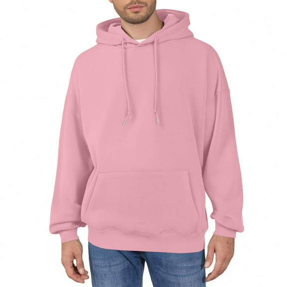 SAATLERI Men's Fashion Hoodie Sherpa Lined Fleece Sweatshirt Long Sleeve Drawstring Relaxed Fit Pullover Tops with Pocket