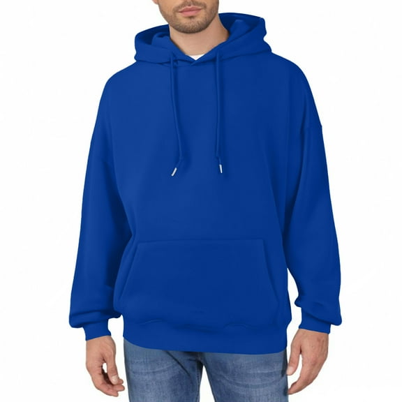 SAATLERI Men's Fashion Hoodie Sherpa Lined Fleece Sweatshirt Long Sleeve Drawstring Relaxed Fit Pullover Tops with Pocket