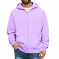 thumbnail image 1 of SAATLERI Mens Hoodies Full Zip Up Casual Fall Hood Fleece Sweatshirt Casual Long Sleeve Pullover with Pocket, 1 of 4
