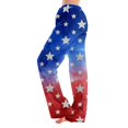 thumbnail image 1 of SAATLERI Patriotic Pajama Pants for Women Fourth of July American Flag Print Summer Sleepwear Casual Yoga Pants, 1 of 4