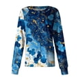 thumbnail image 1 of SAATLERI Scrub Jackets for Woman Fashion Long Sleeve Button Down Workwear Fun Floral Printed Medical Nursing Uniforms Cardigan Scrubs with Pockets, 1 of 4