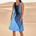 thumbnail image 1 of SAATLERI Summer Dresses for Women 2025 Trendy Sundress Floral Print Sleeveless Crew Neck Casual Tank Dress with Pocket, 1 of 5