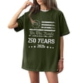 thumbnail image 1 of SAATLERI Womens 4th Of July Shirts National Flag Print Crew-Neck Short Sleeve Shirts Summer Casual Tees, 1 of 4