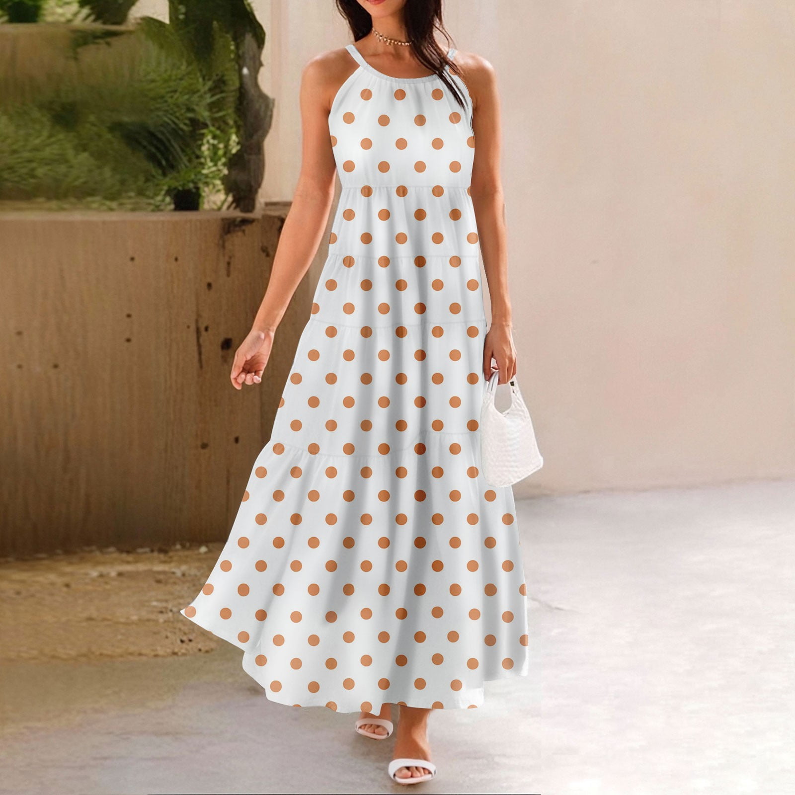 Brglopf Women 50s 60s Vintage Cocktail Swing Dress Sleeveless Polka Dot Retro Audrey Hepburn Dresses Midi Evening Rockabilly Dress Green Xxl