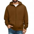 thumbnail image 1 of SAATLERI Zip Up Hoodies Mens Oversized Winter Long Sleeve Sweatshirt Fleece Fall Fashion Clothes 2025 with Pockets, 1 of 4