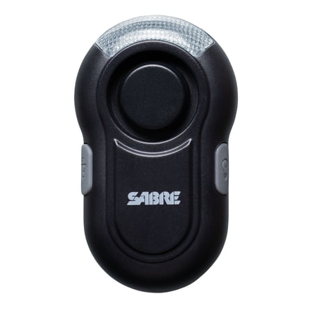 SABRE 2-in-1 Clip-on Personal Alarm with LED Light, Black, Solid Print, 0.15 lb