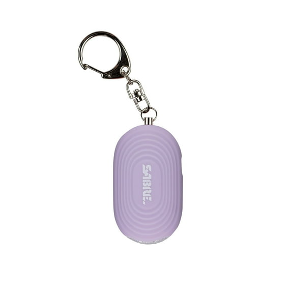SABRE 2-in-1 Personal Alarm with LED Light and Snap Hook, 130dB, Lavender
