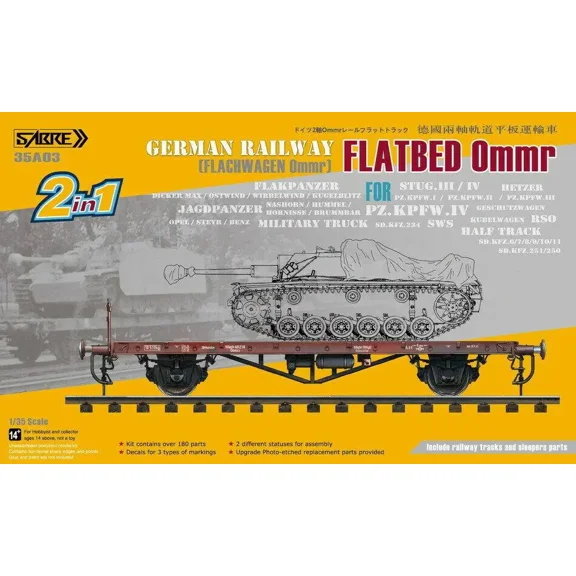 SABRE 35A03 1/35 Ommr two-axle 4-wheel track flatbed truck Sell well