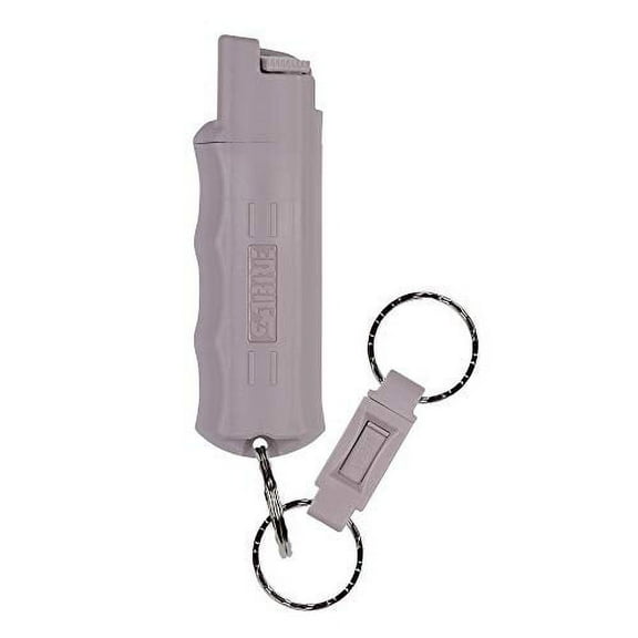 SABRE Advanced Pepper Spray Keychain with Quick Release - 3-in-1 Pepper Spray, CS Tear Gas & UV Dye - Maximum Strength Police OC Spray, Finger Grip for Better Aim - Optional Practice Spray