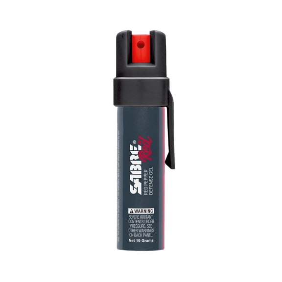 SABRE Compact Pepper Gel with Clip, Maximum Strength, Black, 1 Ct, New, Pocket Pepper Sprays