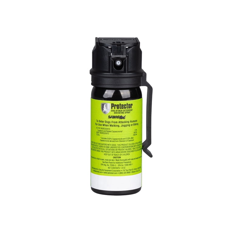 SABRE, Dog Spray Protector, Belt Clip, 7 Bursts, Long Range 15