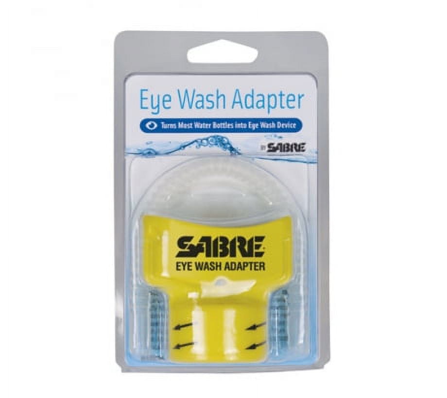 SABRE Eye Wash Adapter - Turns Water Bottle into Eye Wash Device - Flushes Contaminants from the Eye
