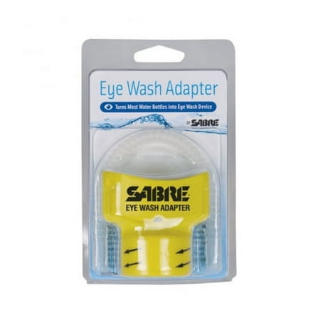 SABRE Eye Wash Adapter - Turns Water Bottle into Eye Wash Device - Flushes Contaminants from the Eye