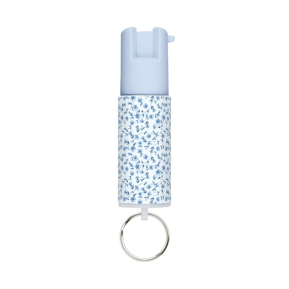 SABRE Floral Pepper Spray with Key Ring, Chambray Blue, 1 Ct, Pocket Pepper Sprays