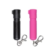 SABRE Mighty Discreet Pepper Spray with Snap-Clip Keychain, Black & Pink, 2 Ct, Pocket Pepper Sprays