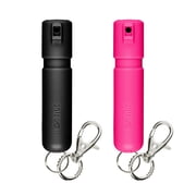 SABRE Mighty Discreet Pepper Spray with Snap-Clip Keychain, Black & Pink, 2 Count, Pocket Pepper Sprays