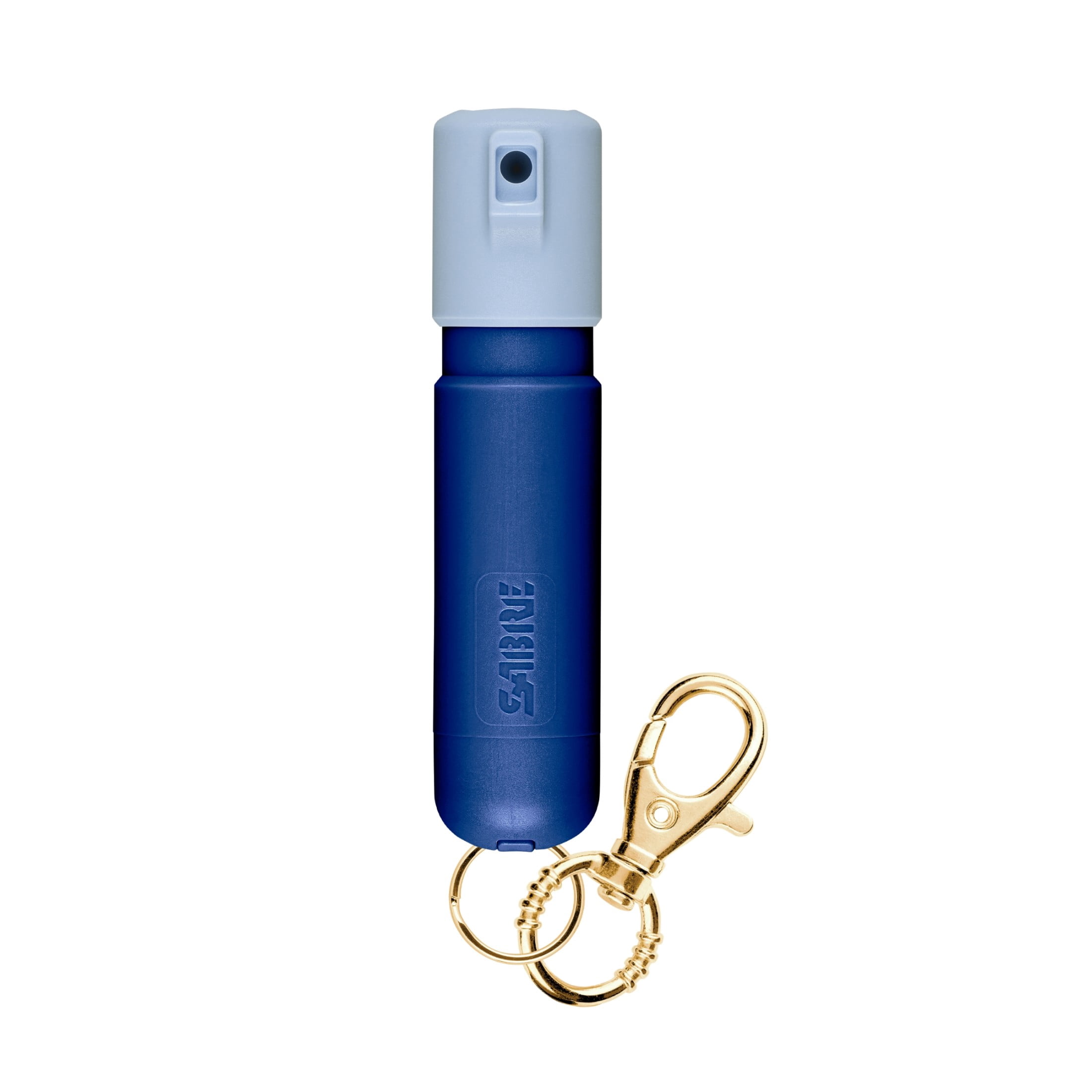 SABRE Mighty Discreet Pepper Spray with Snap-Clip Keychain, Two Tone Blue, 1 Count, Pocket Pepper Sprays