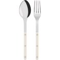 thumbnail image 1 of SABRE PARIS - 2-Piece Serving Set - Bistrot Collection - Large Fork & Large Spoon - Stainless Steel & Nylon - Dishwasher Safe - Ivory - Brilliant Finish, 1 of 4