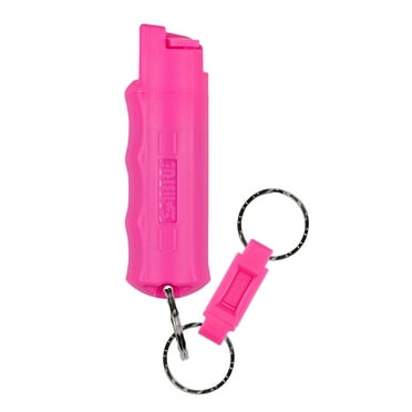 SABRE Pepper Spray Keychain with Quick Release, Pink Color, .54 oz
