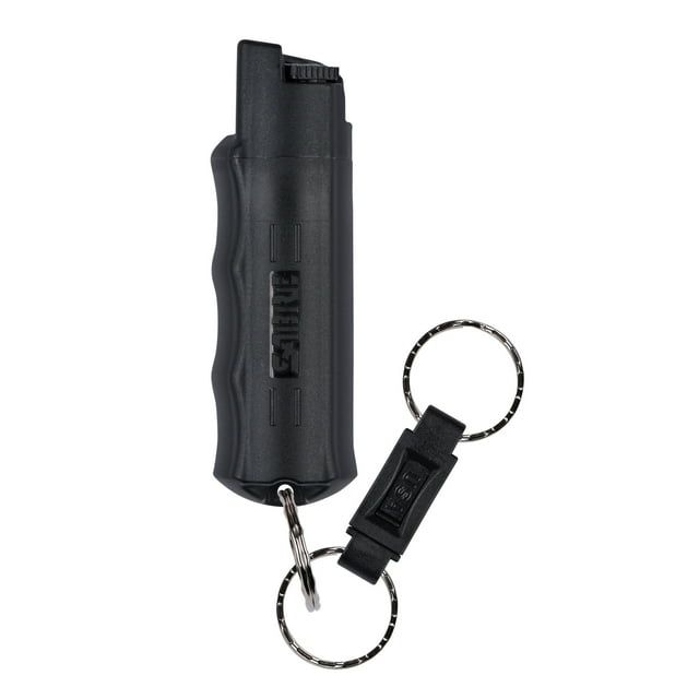 SABRE Pepper Spray with Quick Release Keychain, Black Color, 1 Ct, 0.21 lb, 1 in x 1 in x 3.6 in