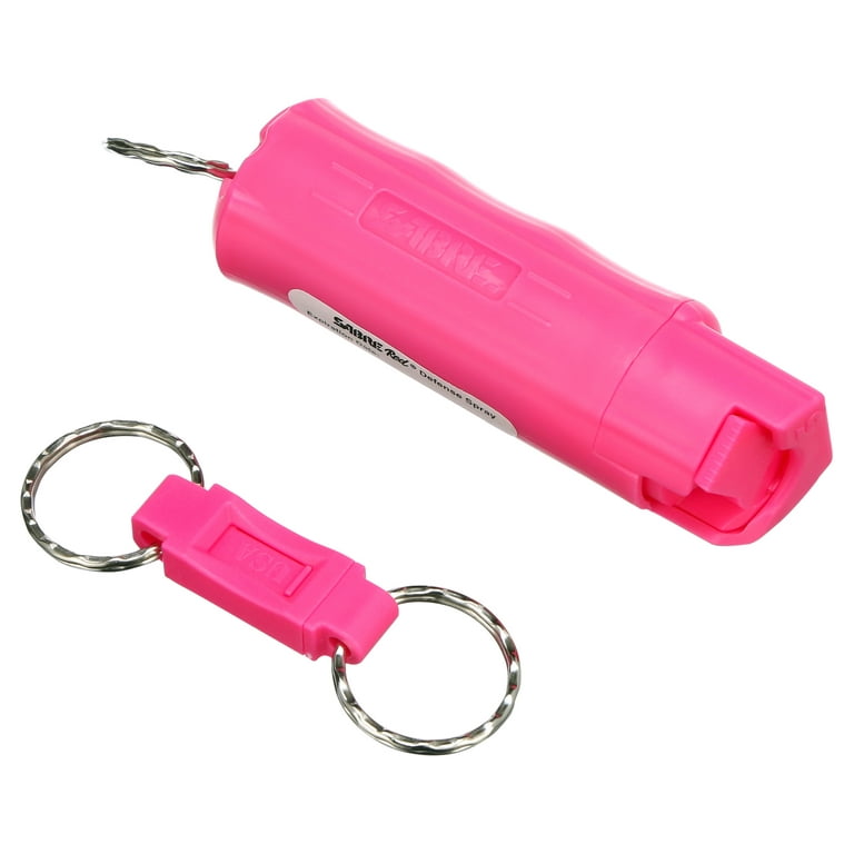 SABRE Pink Pepper Spray with Quick Release, Helps Fight Breast Cancer, 1  Ct, 3.6 in x 1 in x 1 in 